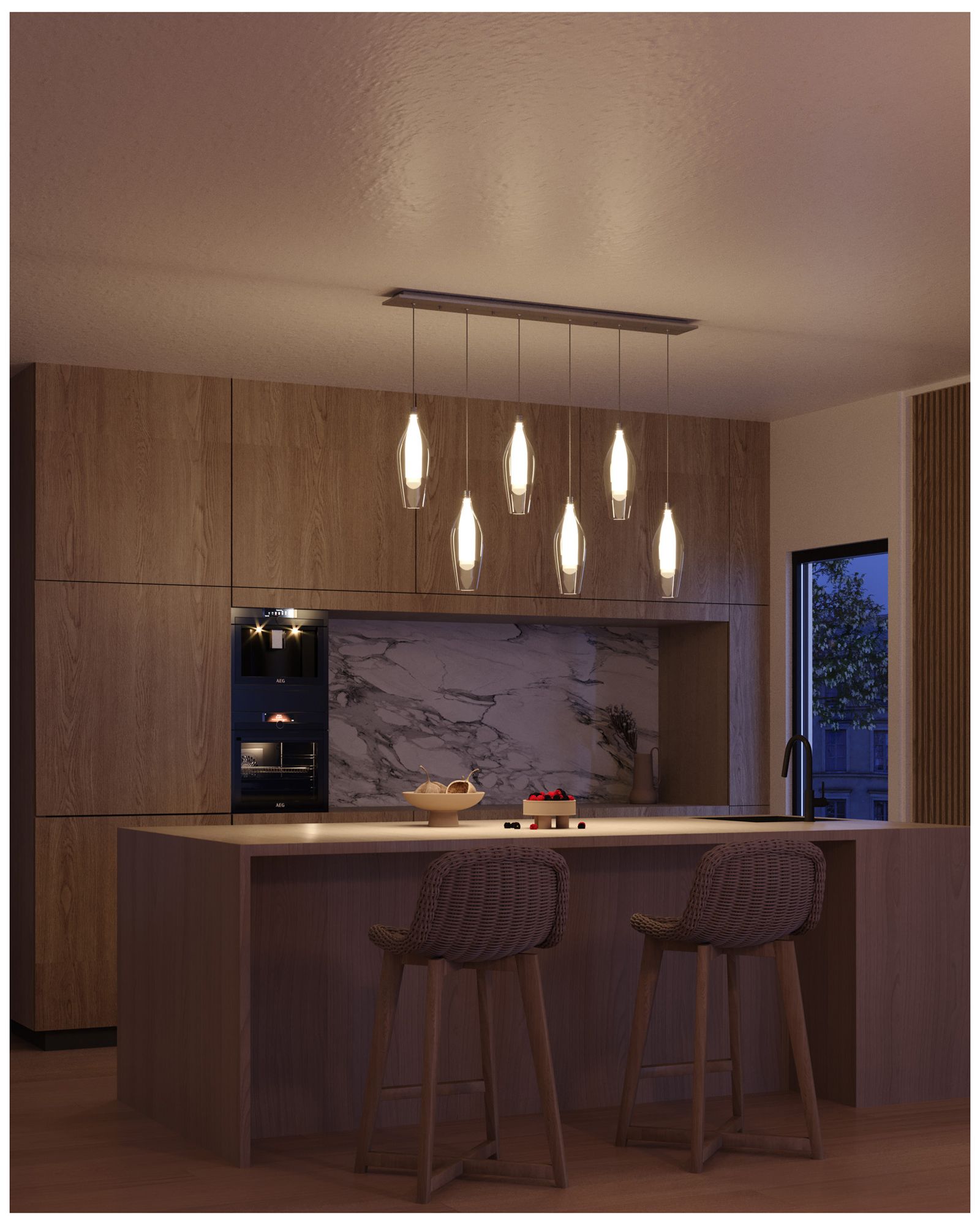 Image 5 Kuzco Victoria 42-in Chrome 6-Light Multi Pendant more views