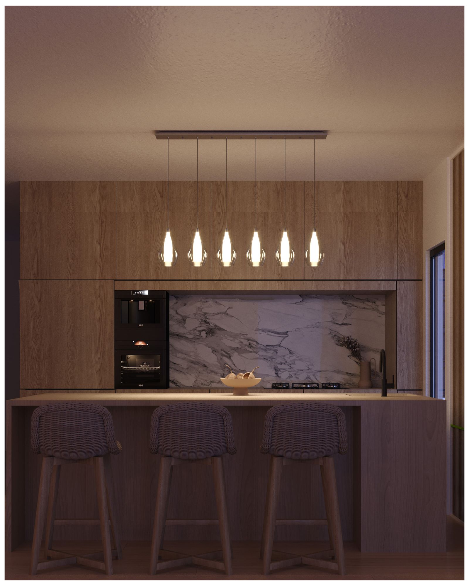 Image 3 Kuzco Victoria 42-in Chrome 6-Light Multi Pendant more views