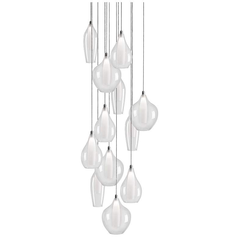 Image 2 Kuzco Victoria LED 12 Head Chrome Multi-Pendant
