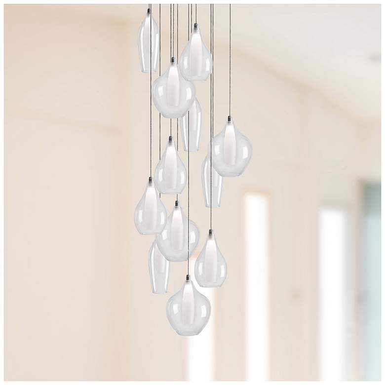 Image 1 Kuzco Victoria LED 12 Head Chrome Multi-Pendant
