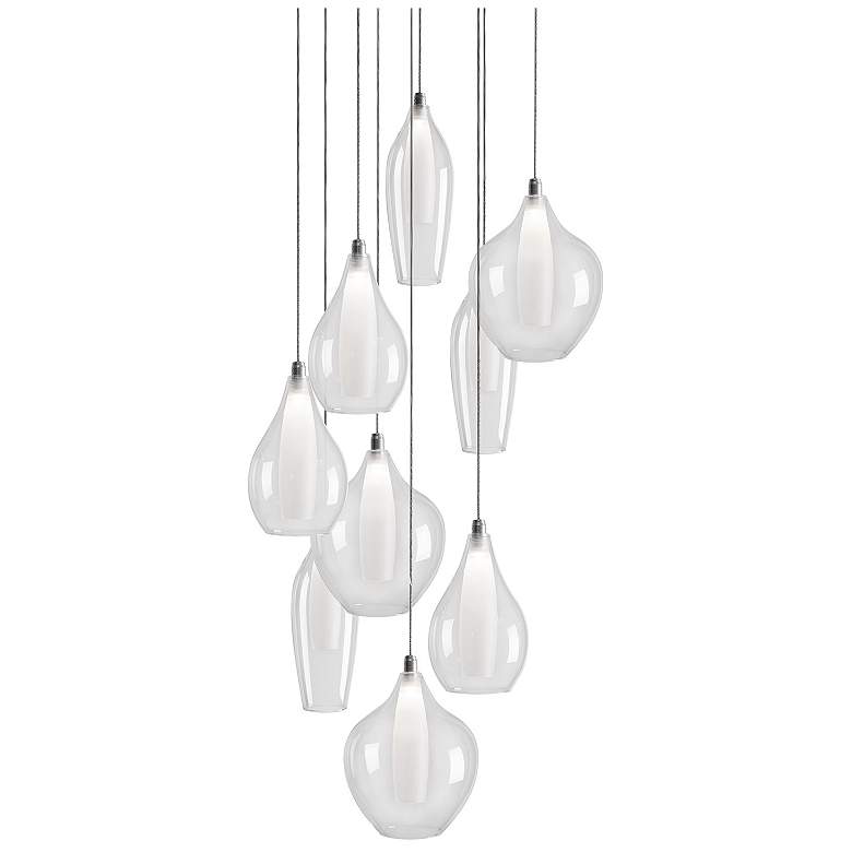 Image 1 Kuzco Victoria LED 9 Head Chrome Multi-Pendant