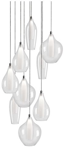 Image 2 Kuzco Victoria LED 9 Head Chrome Multi-Pendant more views