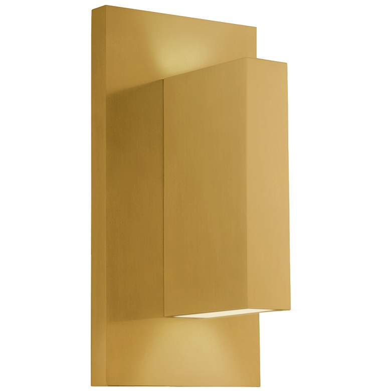Image 1 Kuzco Vista LED 9-in Brushed Gold Wall Sconce