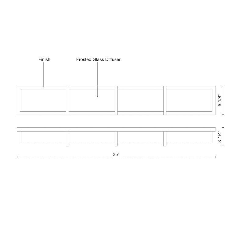 Image 2 Kuzco Watford 35-in Chrome Vanity Lights more views