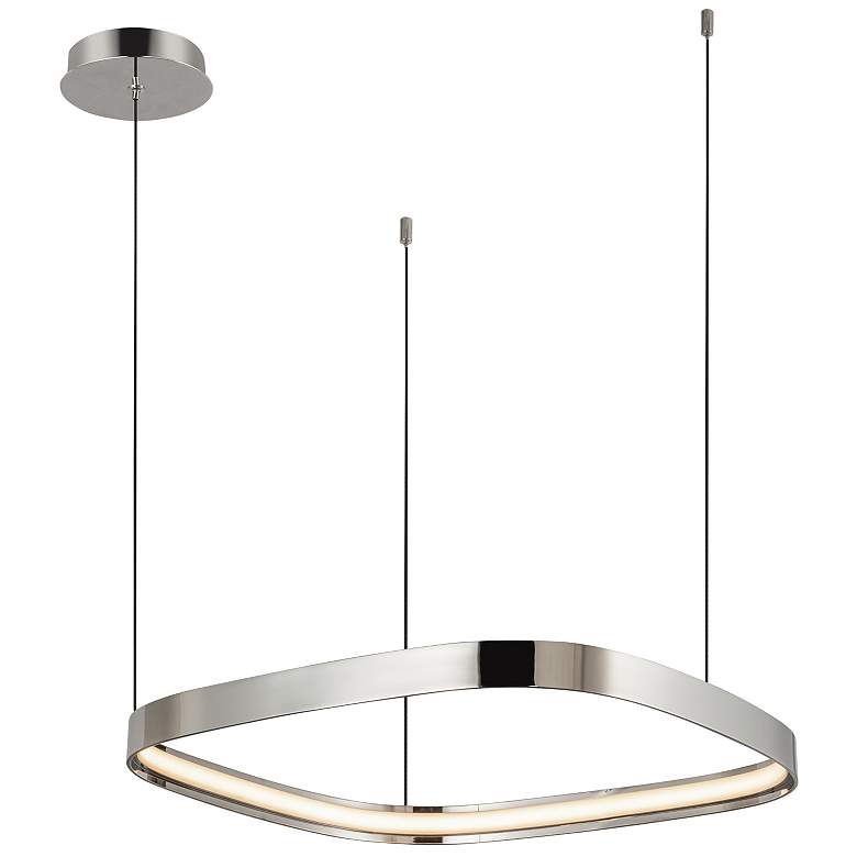 Image 1 Kuzco Yukon LED 19-in Polished Nickel Pendant