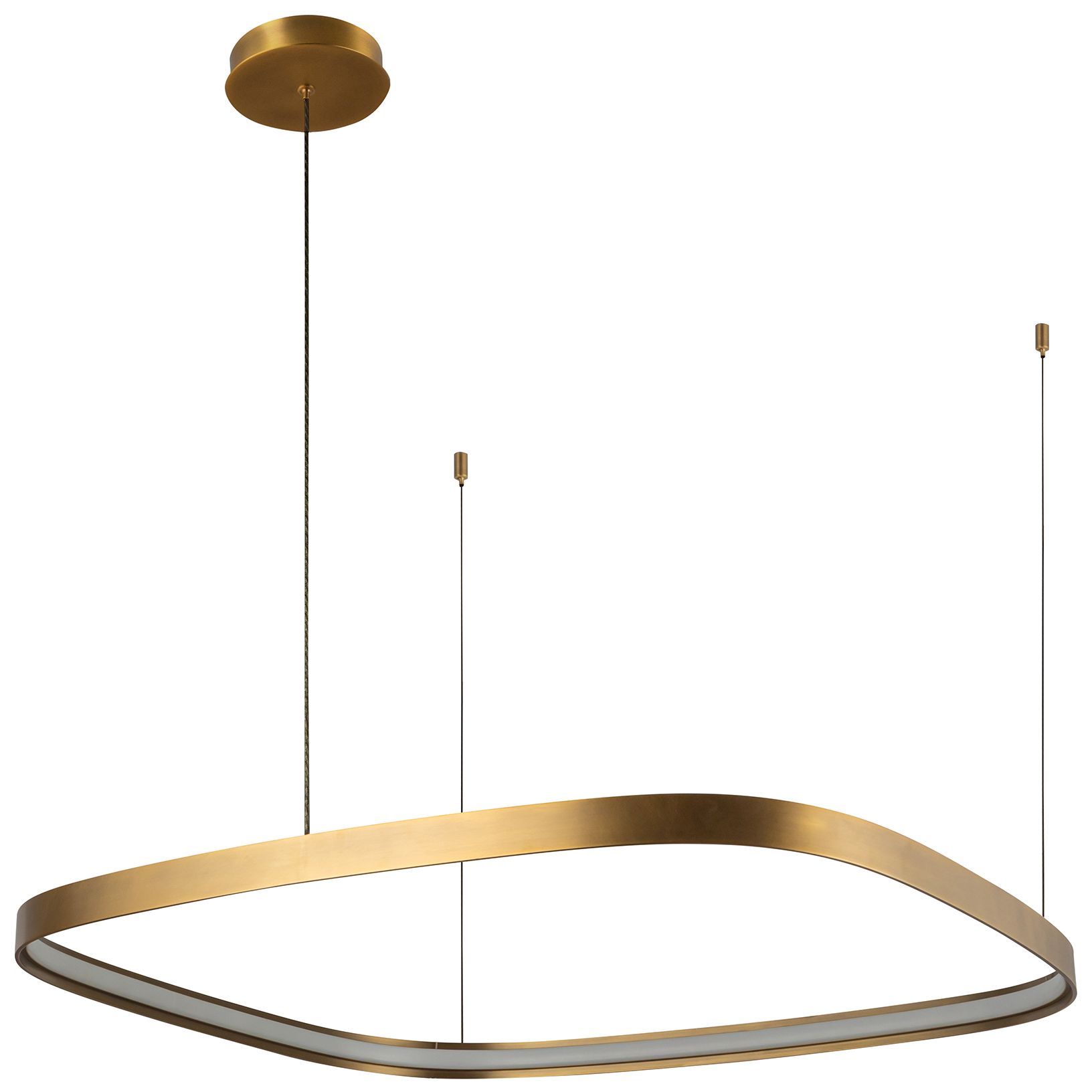 Image 4 Kuzco Yukon LED 31-in Vintage Brass Pendant more views