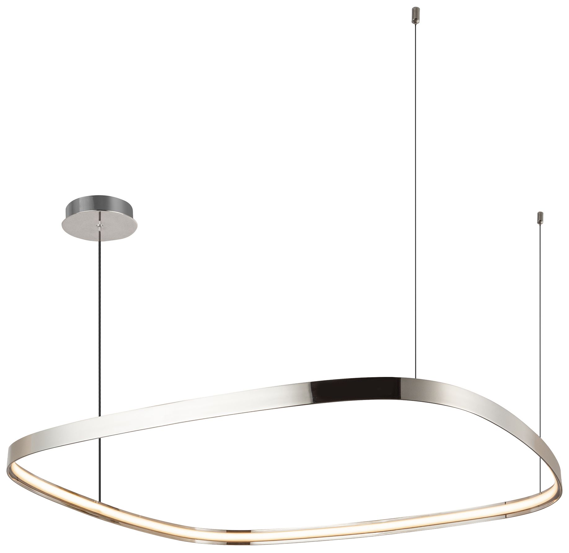 Image 3 Kuzco Yukon LED 40-in Polished Nickel Pendant more views