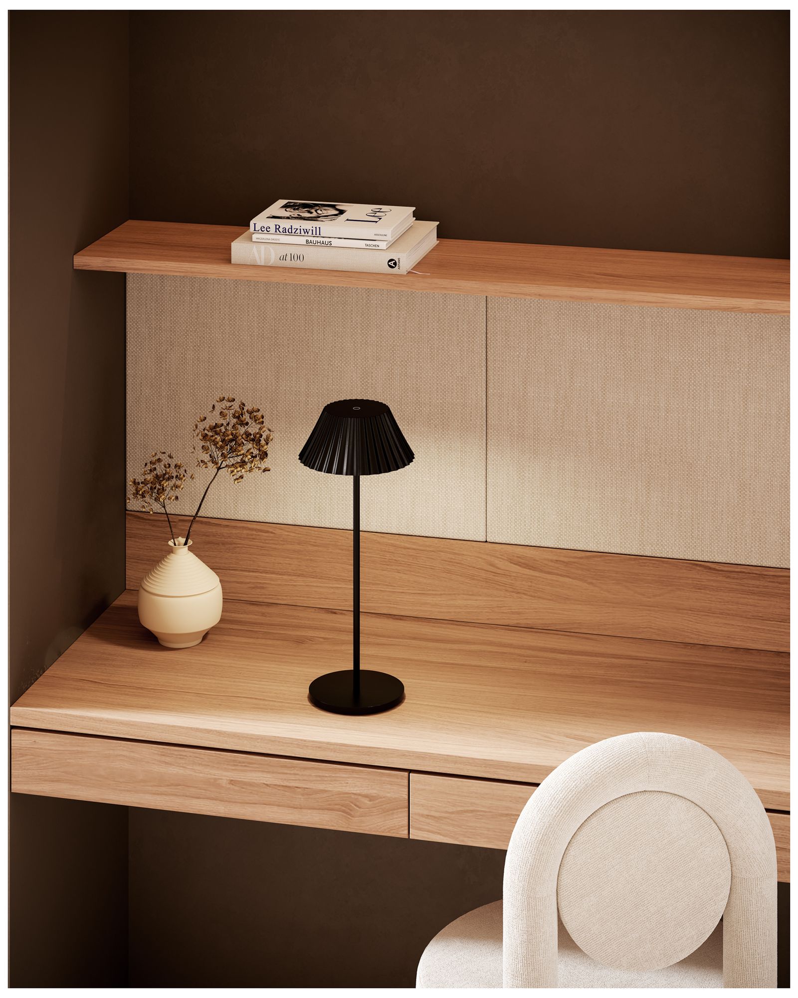 Image 3 Kuzco Zola LED 6-in Black LED Table Lamp more views