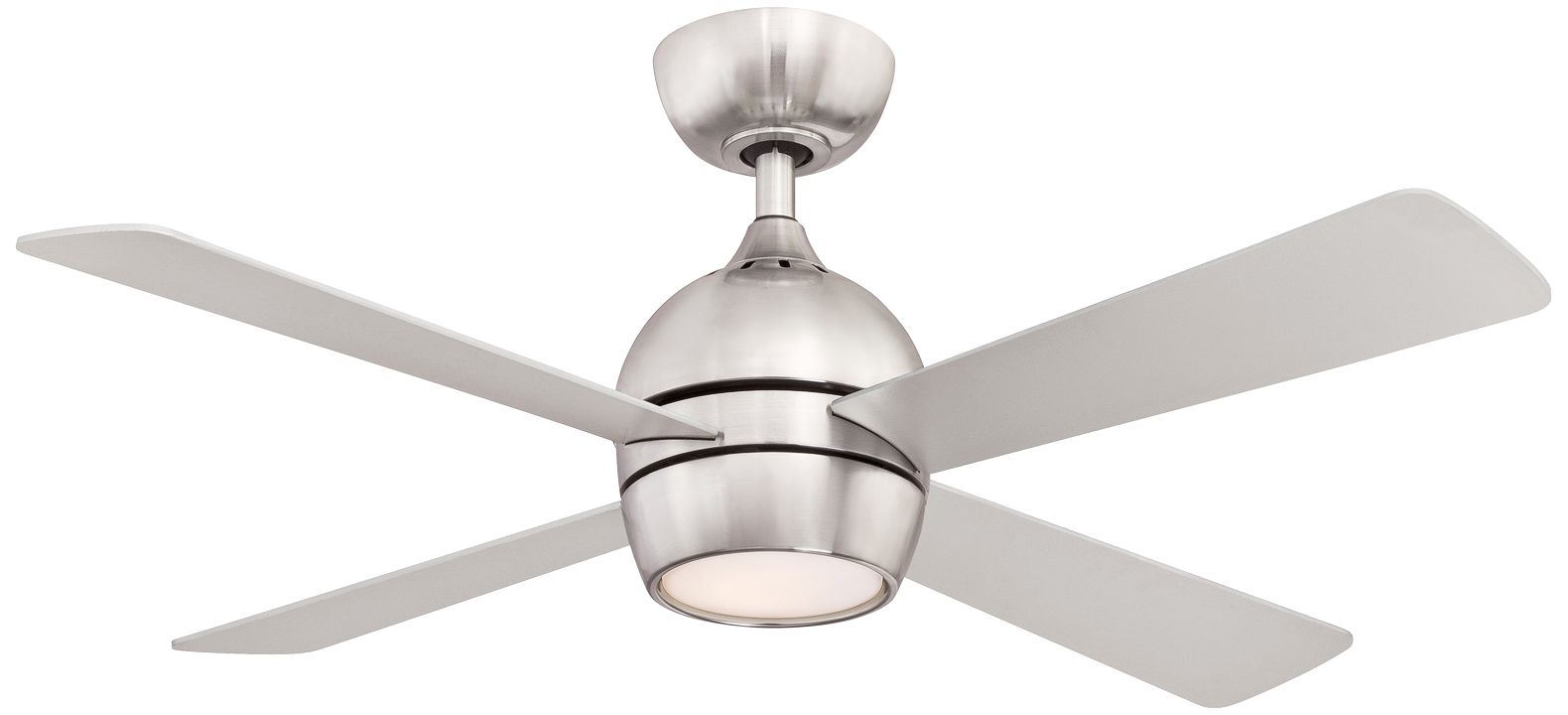 Kwad 44 inch Indoor Ceiling Fan with LED Light Kit - Brushed Nickel