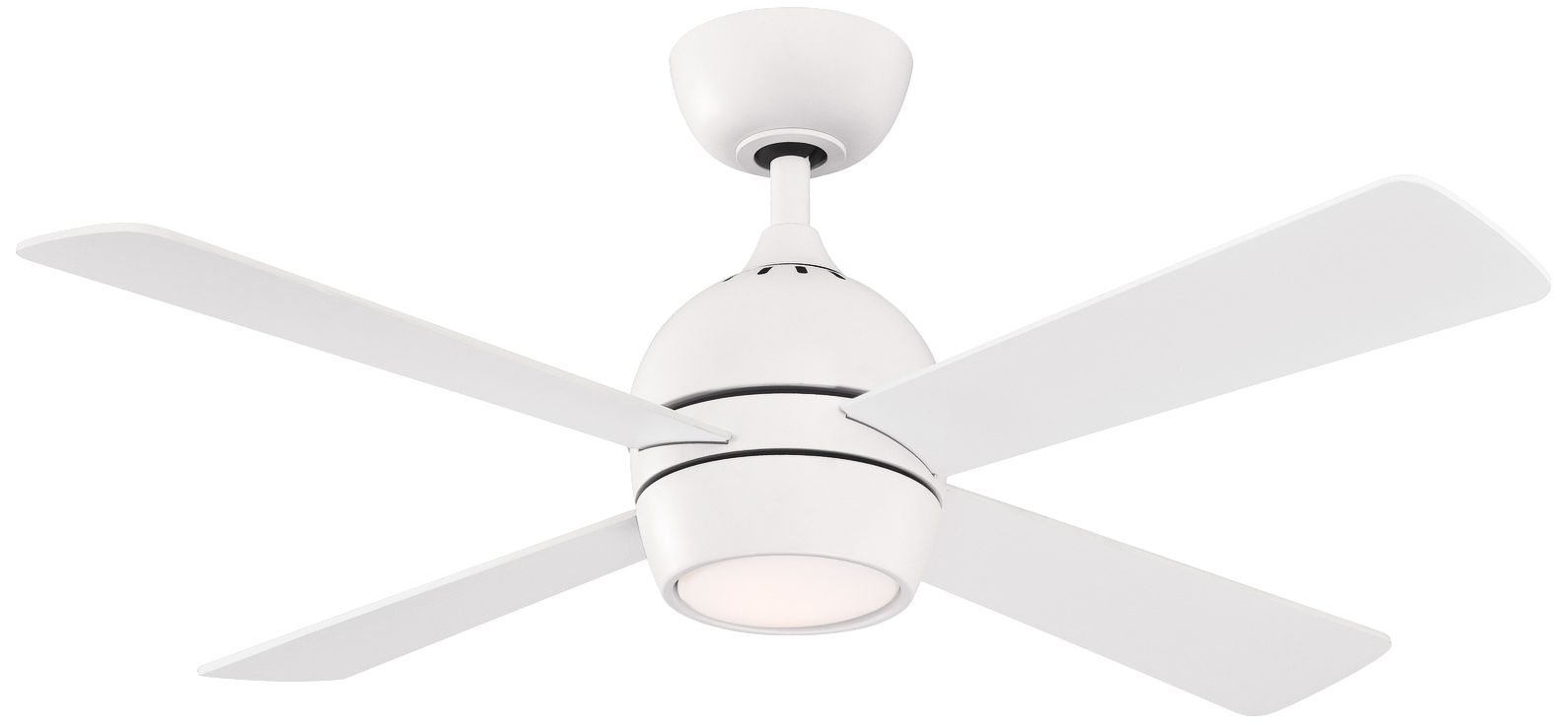 Kwad 44 inch Indoor Ceiling Fan with LED Light Kit - Matte White