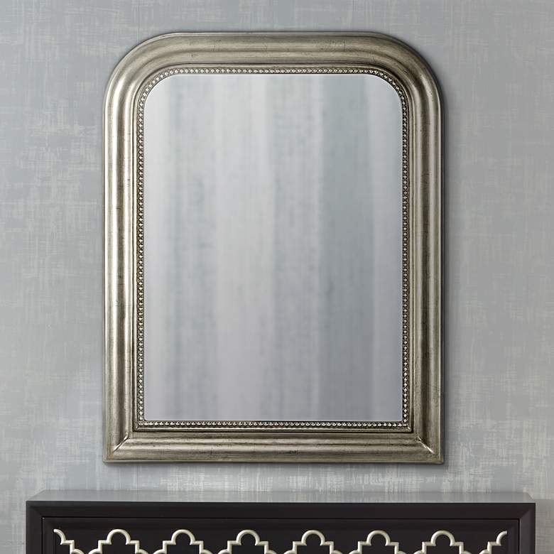 Image 1 Kwango Antique Silver 30 1/2 inch x 38 1/4 inch Wall Mirror