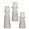 Kyan Ombre Crackled Glaze Pillar Candle Holders Set of 3