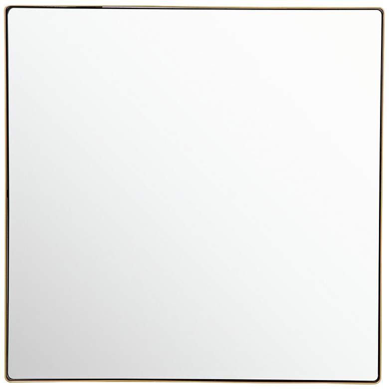 Image 1 Kye 30 inch x 30 inch Rounded Square Gold Wall Mirror