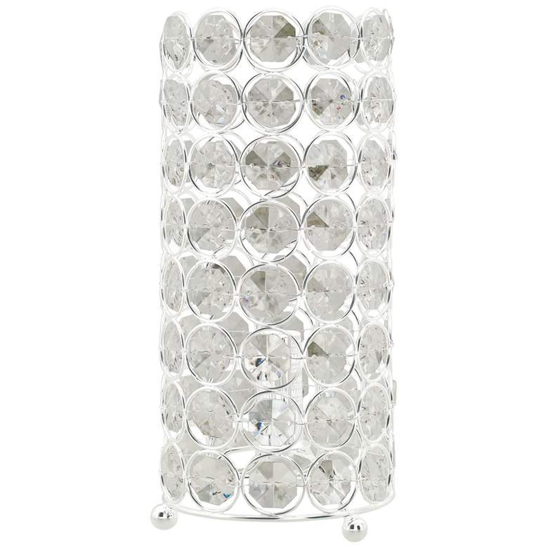 Image 1 Kyla 11 inch High Clear Acrylic and Nickel Accent Uplight Table Lamp