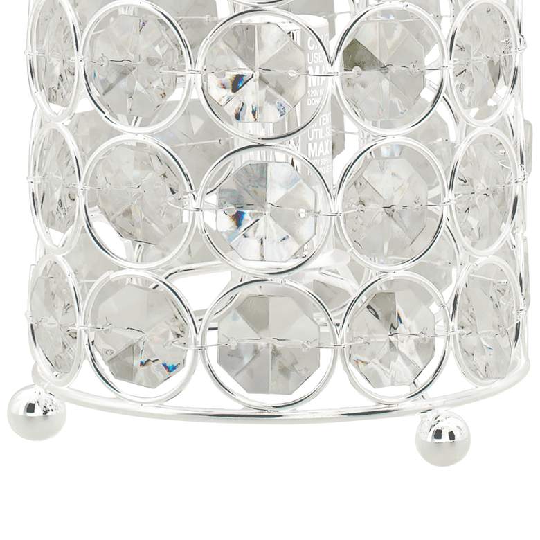 Image 2 Kyla 11 inch High Clear Acrylic and Nickel Accent Uplight Table Lamp more views