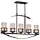 Kyle 40" Wide Etched Glass Kitchen Island Light Chandelier