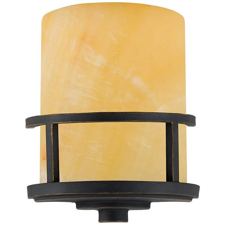 Image 1 Kyle Collection Marble Glass 11" High Wall Sconce