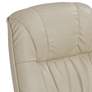 Kyle Taupe Faux Leather Ottoman and Swiveling Recliner