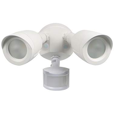 Kyle White 3000K LED Dual Head Security Light w/ Motion Sensor