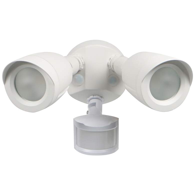 Image 1 Kyle White 3000K LED Dual Head Security Light w/ Motion Sensor