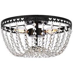 Kylie 12" Flush Mount In Black