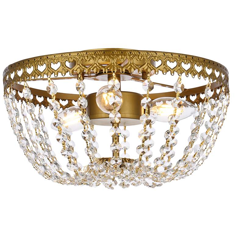 Image 2 Kylie 12" Flush Mount In Brass