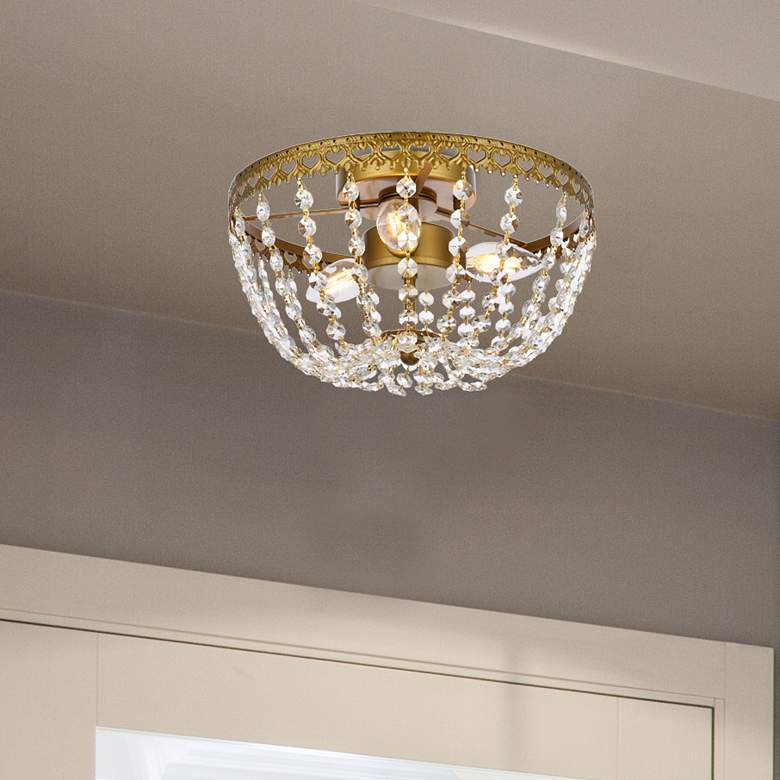 Image 1 Kylie 12" Flush Mount In Brass