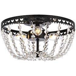 Kylie 14" Flush Mount In Black