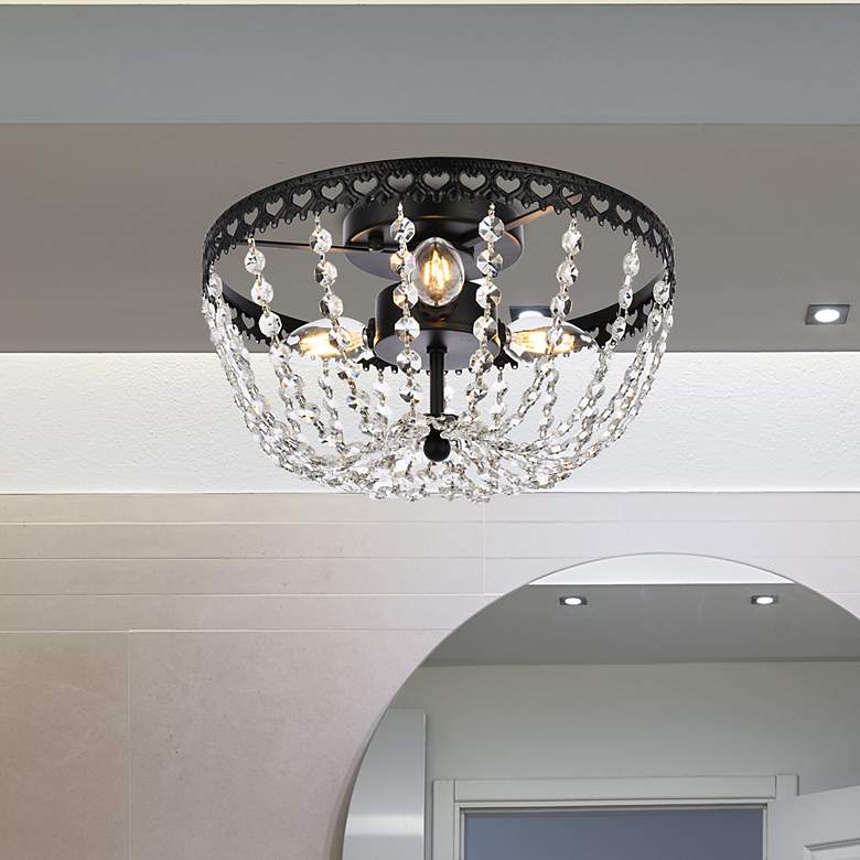 Image 1 Kylie 14" Flush Mount In Black
