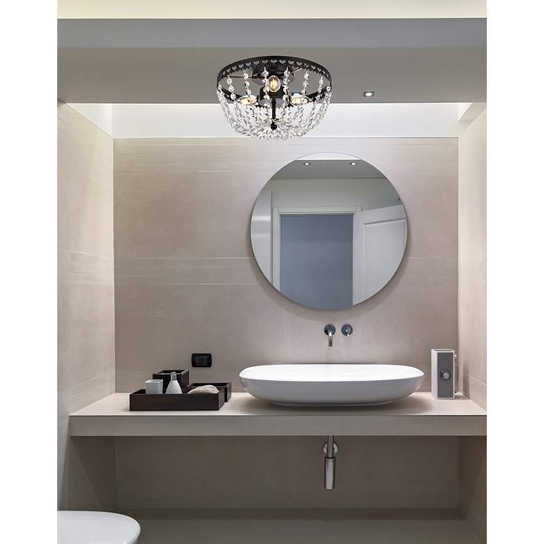 Image 3 Kylie 14" Flush Mount In Black more views