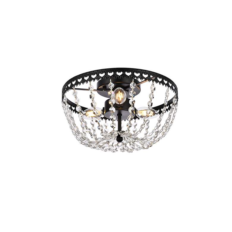 Image 4 Kylie 14" Flush Mount In Black more views