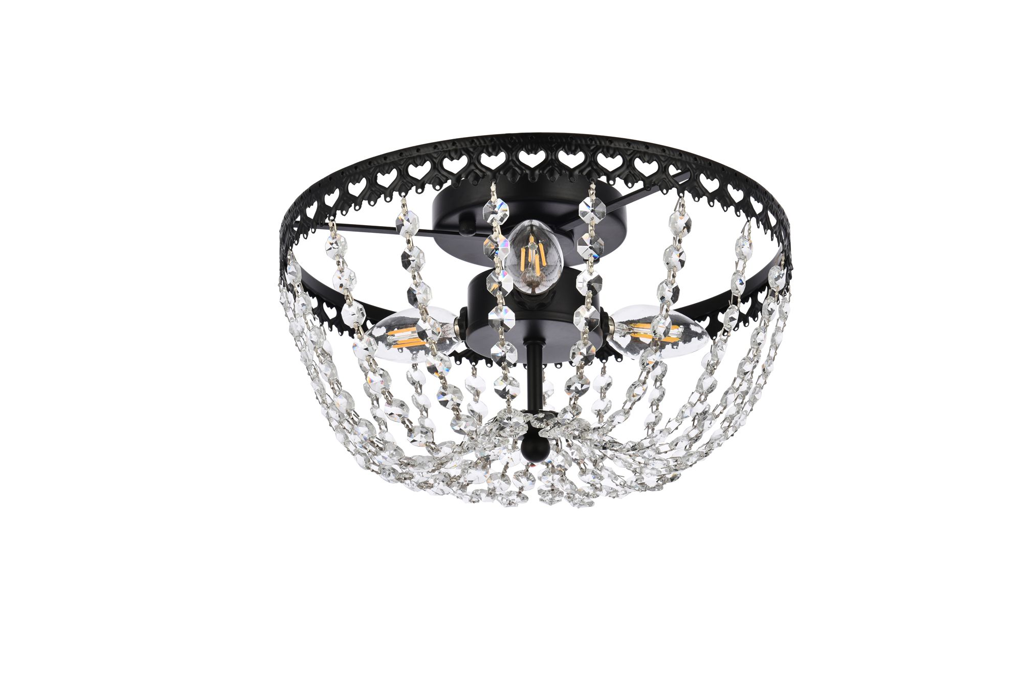 Kylie 14" Flush Mount In Black