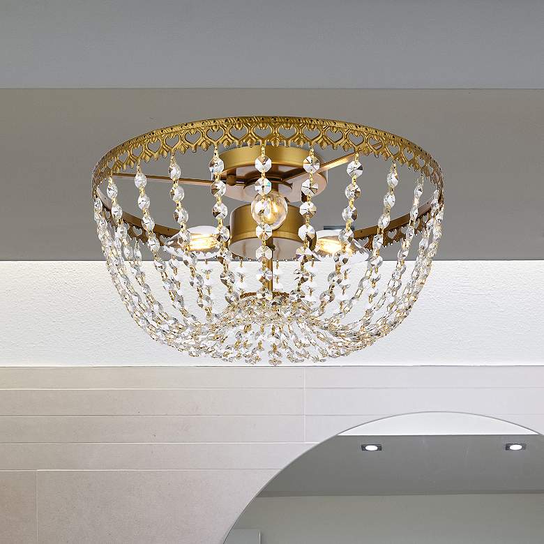 Image 1 Kylie 14" Flush Mount In Brass