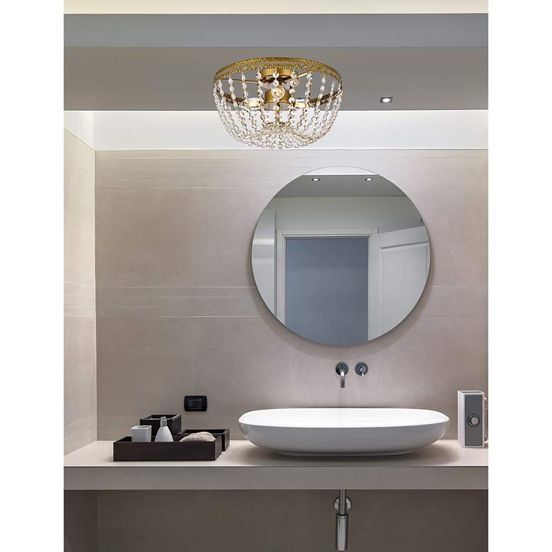 Image 3 Kylie 14" Flush Mount In Brass more views