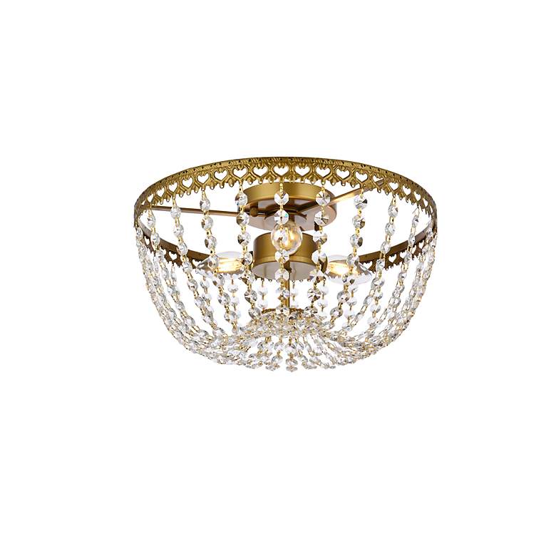 Image 4 Kylie 14" Flush Mount In Brass more views