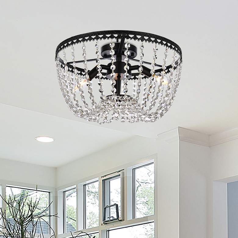 Image 1 Kylie 16" Flush Mount In Black