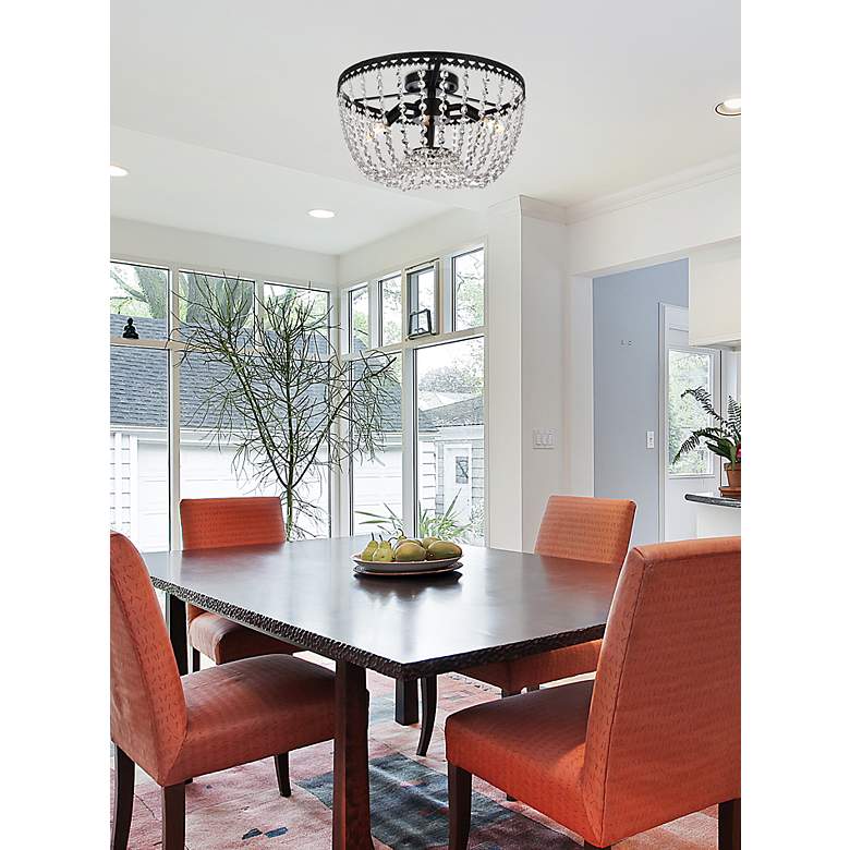 Image 3 Kylie 16" Flush Mount In Black more views