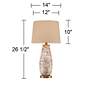 Kylie Mother of Pearl Tile Vase Table Lamp