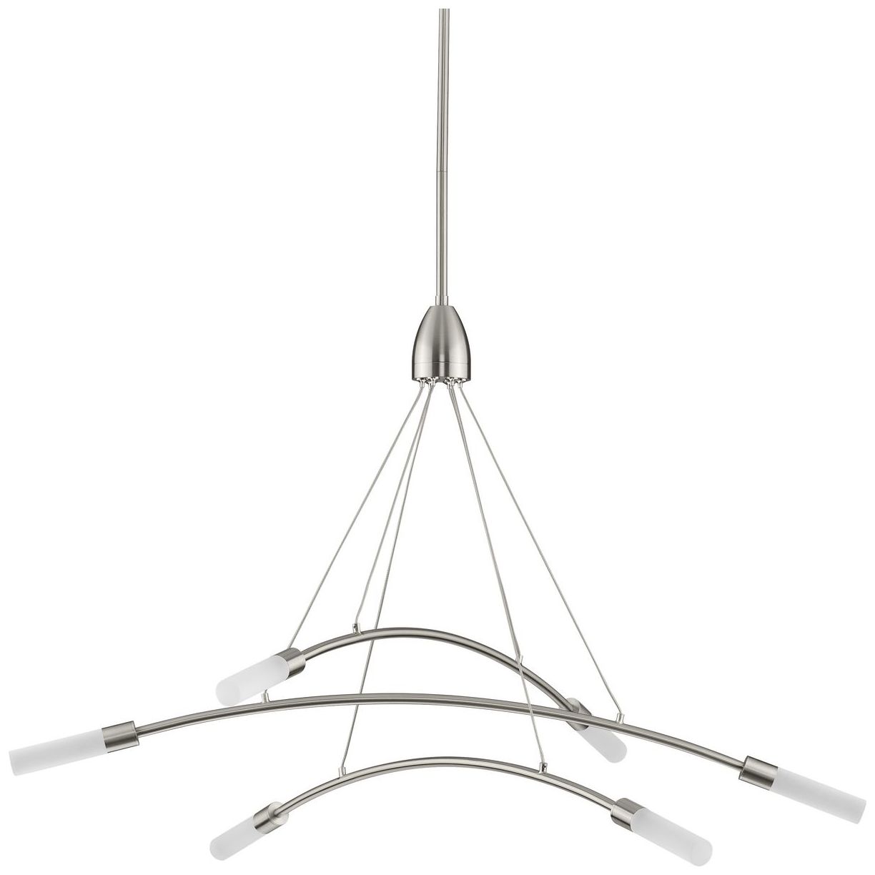 Kylo LED Collection Six-Light Frosted Acrylic Chandelier Light