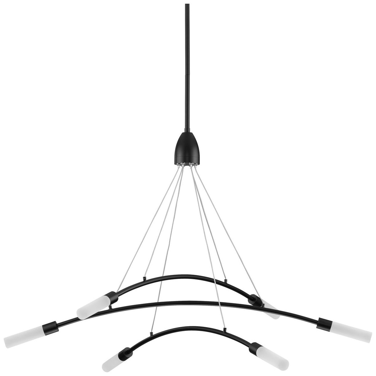 Kylo LED Collection Six-Light Frosted Acrylic Chandelier Light