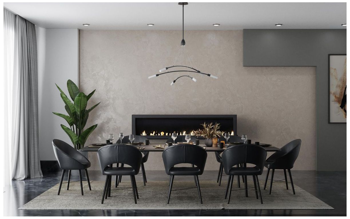 Thumbnail2 of Kylo LED Collection Six-Light Frosted Acrylic Chandelier Light more views