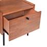 2_Kyra 24" Wide Chestnut Wood 1-Drawer Nightstand more views