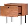 4_Kyra 24" Wide Chestnut Wood 1-Drawer Nightstand more views