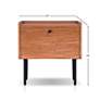 5_Kyra 24" Wide Chestnut Wood 1-Drawer Nightstand more views