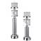 Kyrie Polished Nickel Pillar Candle Holders Set of 2