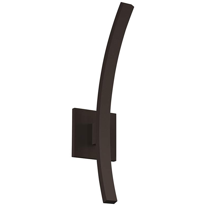 Image 1 L&#39;Arc Petite 18 inchH Textured Bronze LED Outdoor Wall Light
