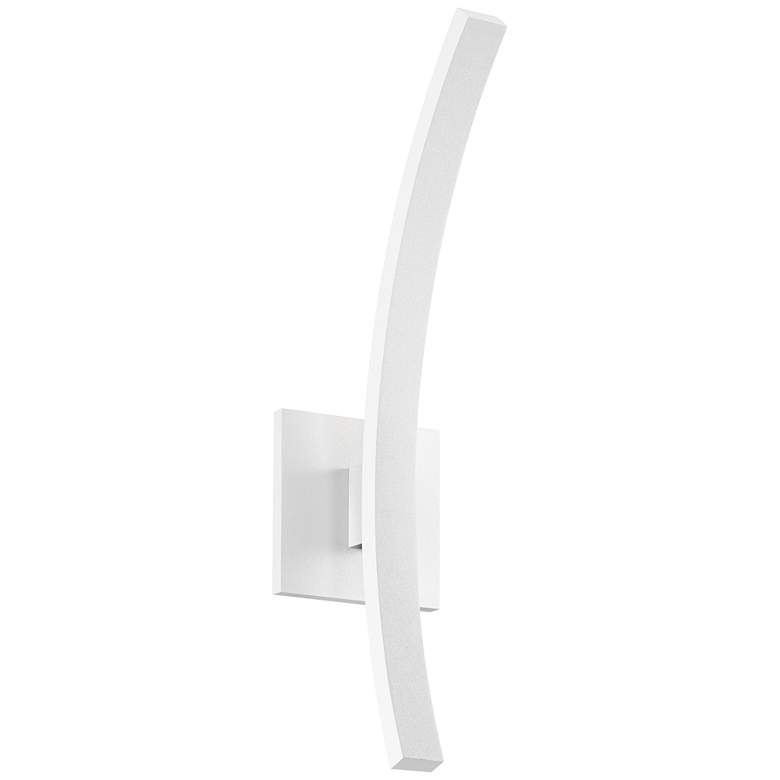 Image 1 L&#39;Arc Petite 18 inchH White 1400 Lumens LED Outdoor Wall Light 