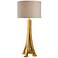 L'Expo Antique Gold Leaf Wood Table Lamp