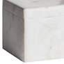La Boite 8" Wide White and Black Marble Box with Handle