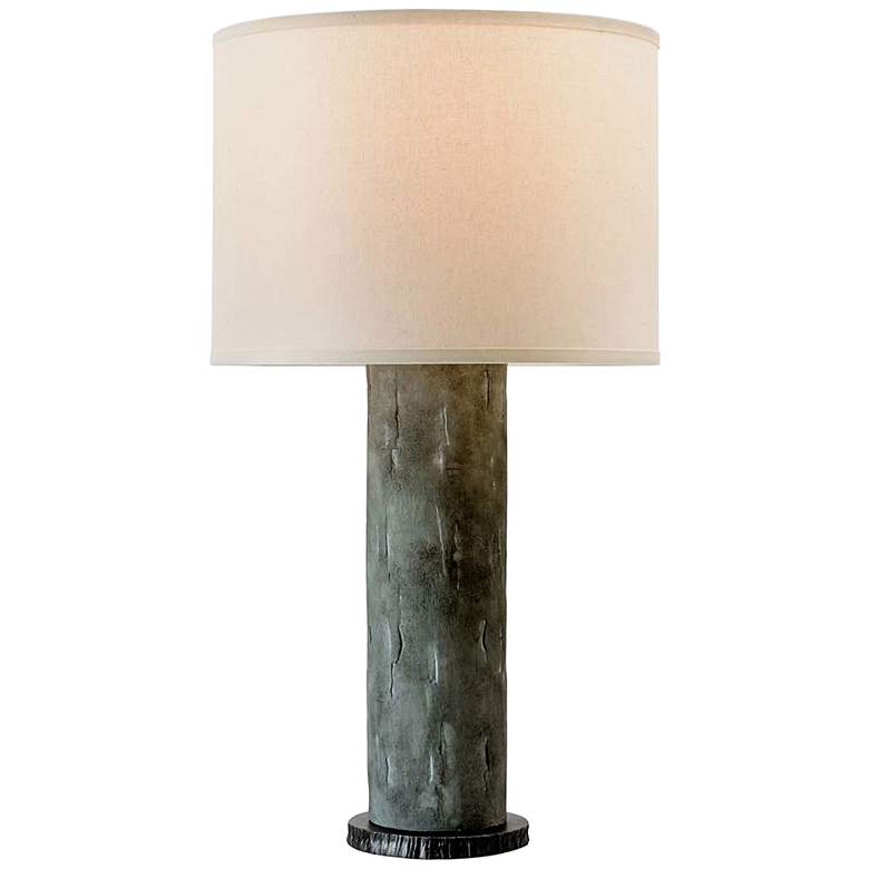 Image 1 La Brea Slate Ceramic Cylinder Table Lamp